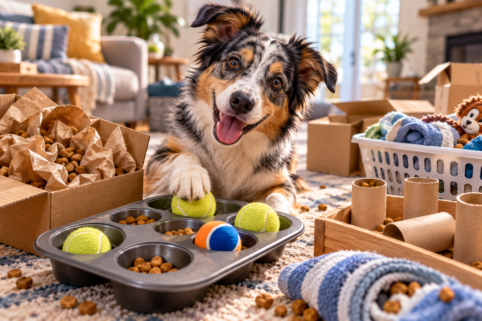 12 DIY Dog Enrichment Ideas Using Things You Already Have