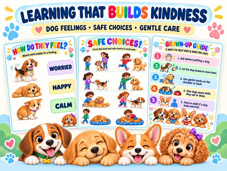 Dog Activity Book for Kids: Printable Fun & Dog Safety preview 1