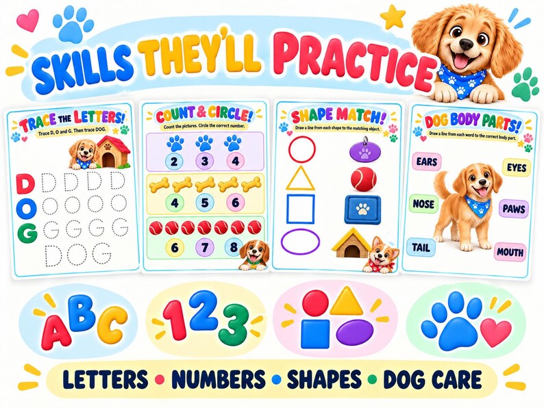 Dog Activity Book for Kids: Printable Fun & Dog Safety preview 2